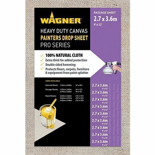 Wagner Heavy Duty Canvas Painters Drop Sheet Pro Series 2.74m x 3.65m